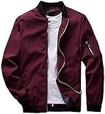 Veronca Men's Jacket Slim Fit Lightweight Softshell Flight Bomber Jacket C