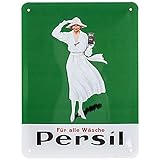 Nostalgic-Art Retro Blechschild Persil – Weiße Dame 1922 – Geschenk-Idee für Nostalgie-Fans, aus Metall, Vintage-Design, 15 x 20