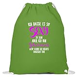 shirt-o-magic Tischler-in: Sexy Schreinerin - Baumwoll Gymsac -37cm-46cm-LimettenGrü