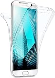 moex Double Case für Samsung Galaxy S7 Edge Hülle Silikon Transparent, 360 Grad Full Body Rundum-Schutz, Komplett Schutzhülle beidseitig, Handyhü