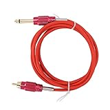 RCA Gerades Kabel, 5,9 Fuß Netzkabel Zubehör für Tattoo-Maschinen(rot)