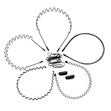 Metall-Haarbänder für Damen und Herren – 5 Stück, Unisex, schwarz, gewellt, kurz, mehrfarbig, elastisch, Sport-Haar-Accessoires für Damen und Herren, Workout, Yoga, Outdoor, Schw