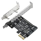 BEYIMEI PCI Express SATA(Pcle), PCI Express zu SATA 3.0 Controllerkarte,2-Port SATA III 6Gbps Erweiterung PCI-E (1X 4X 8X 16X) Karten für Windows10/7/8/XP/Vista/linux usw. Unterstützung SSD und HDD