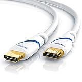 CSL - 5m HDMI Kabel 2.0a 2.0b - Ultra HD 4k 60Hz - neuester Standard - High Speed HDMI 2.0 - Ultra HD Full HD 1080p - 3D ARC CEC HDCP HDR - 3-Fach geschirmt - bis zu 18 Gbit s - weiß