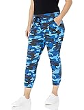 V.I.P. JEANS Damen Cargo Pants for Women Juniors and Plus Sizes Camo or Solids Lssige Hose, Feuerblaue Tarnung, XX-Large M