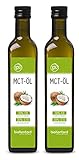 MCT Öl aus 100% Bio-Kokosöl 1000ml (2x 500ml) | Premium Qualität | 70% Caprylsäure C8 und 30% Caprinsäure C10 | rein mechanisch hergestellt - b