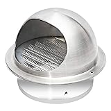 Edelstahl 304 Kühlergrill, Wandmontage Wetterschutzgitter Haube, Außenhaube Abgasrohr Rauchen Luftaustritt Belüftung Regenfest Blinds Auspuffhaube,125
