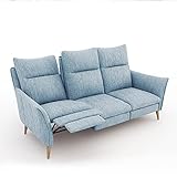 place to be. 3 Sitzer Sofa Recliner mit Zwei Liegefunktionen verstellbares Liegesofa Relaxsofa Couch Hellblau M18636 mit Fleckschutz E