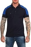 Mivaro Herren Arbeitspoloshirt mit Brusttasche, waschbar bis 60 °C, Poloshirt für die Arbeit, Größe:3XL, Farbe:Dunkelb