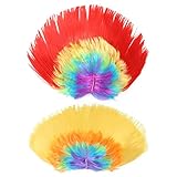 Amosfun 2 Stück Halloween Cockscomb Haar Perücke Cosplay zeigt Frisur Cockscomb Kopfbedeckung Party F