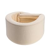 Supvox Schwamm Halskrause Halskragen Nackenstütze Verstellbare Halsbandage Nackenbandage für Hals Unterstützung und Schmerzlinderung (Beige)