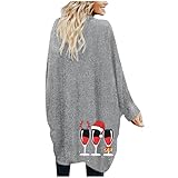 XTBFOOJ Weihnachten blusen Langarm Flauschiger Pullover Damen Regen Trenchcoat Damen ausgefallene Pullover Tunika Sommer elegant Mantel Damen lang Hemden Damen elegant Mein konto anzeigen rechnung