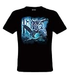 DarkArt-Designs Owl Vat - Eulen T-Shirt für Kinder und Erwachsene - Tiermotiv Shirt Wildlife Fun Party&Freizeit Lifestyle Regular fit, Größe XXXL, schw