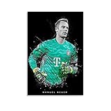 ZUNZUN Manuel Neuer Poster dekorative Malerei Leinwand Wandkunst Wohnzimmer Poster Schlafzimmer Malerei 12x18inch(30x45cm)