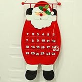 RMBLYfeiye Weihnachten Kalender,Countdown-Datum Wandkalender Adventskalender Santa Weihnachtskalender DIY Weihnachtsmann Adventsk