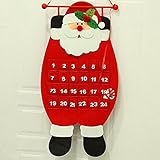 RMBLYfeiye Weihnachten Kalender,Countdown-Datum Wandkalender Adventskalender Santa Weihnachtskalender DIY Weihnachtsmann Adventsk