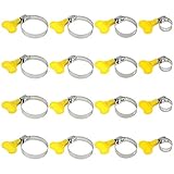PLCatis Schlauchschellen Set 16 Stücke Edelstahl Schneckenantrieb 10-38MM Einstellbare Schlauchklemme Griff Design für Wasserrohr Gasleitung Teich Garten Sandfilteranlag