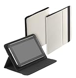 yayago Tablet Book-Style Tasche in Cremeweiß mit Standfunktion - Ultra Flach - für Blaupunkt Endeavour 1000 / Odys Noon / Jay-tech Multimedia-Tablet-PC 9000 / PA1010DA / Asus MeMo Pad Full HD 10 und weitere M