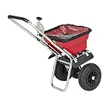 PROFI STREUWAGEN 34 Liter (37 kg), 3 m Streuweite, für Rasen, Dünger, Salz und mehr - Zentrifugalstreuer Salzstreuwagen Rasenstreuwagen Handstreuwagen Streugutwag