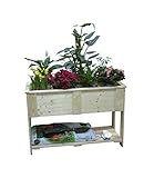 DB solides Hochbeet aus Fichtenholz Blumenkasten Pflanzkasten Gewächshaus Kräuterbeet Frühbeet Pflanzkübel Blumentopf (116 x 48 x 78 cm, mit Fächern)