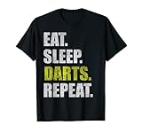 Eat Sleep Darts Repeat Dartspieler T-Shirt Geschenk