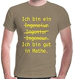 buXsbaum® Herren T-Shirt Bedruckt Ich Bin EIN Ingenieur | XL, Beig