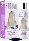 Bold Uniq Silbershampoo - Anti Gelbstich Shampoo zur Abmattierung von Blond - No Yellow Silver Shampoo, Purple Shampoo - Tönungsshampoo für blonde, blondierte, gesträhnt und graue H