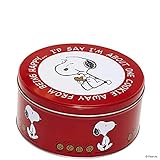 BUTLERS Peanuts Dose Snoopy & Keks Ø 16,8 in Rot - Runde Vorratsdose mit Deckel, Keksdose, Vorratsbehälter, Geschenkbox