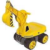 BIG - Power-Worker Maxi-Digger - Kinderfahrzeug, geeignet als Sandspielzeug und für das Kinderzimmer, Baggerfahrzeug zum Sitzen bis 50 kg, für Kinder ab 3 J
