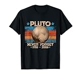 Vintage Never Forget Pluto - Lustiges Retro Astronomie Space T-S