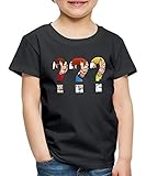 Spreadshirt Die DREI Fragezeichen Kids Silhouetten Kinder Premium T-Shirt, 134-140, Schw