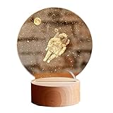 Dekorative Beleuchtung 3D-Schreibtisch-Licht-Lampe Astronaut kreative Dimmbare Valentinstag Weihnachten Geburtstag Geschenk-Tischleuchte Schreibtischlampe Multifunktionswandlamp