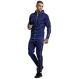 AWDX Herren Sportbekleidung Trainingsanzug Jogginganzug Sportanzug Jogginghose Sporthose und Trainingsjacke Jersey Hoodie Top Bottoms Jogging Gym Sport Sportbekleidung für Jungen und Männer(M ~ 3XL)