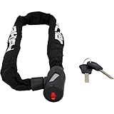 FISCHER Kettenschloss mit Schlüsseln | Durchmesser: 5 mm | schwarz | Länge: 90