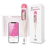 O³ Basalthermometer zur Zykluskontrolle, Thermometer zur Verhütung & Familienplanung mit Premom App, Inkl. Zykluskalender und Deutscher Gebrauchsanweisung, Fieberthermometer 2 Nachk