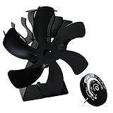 JR2021FF kaminventilator Herdventilator 6 Klingen Wärmebetriebene Herd Fan Hocheffizienz Thermal Power Kaminventilator Kaminbesteck