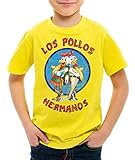 style3 Los Pollos Kinder T-Shirt, Farbe:Gelb, Größe:128