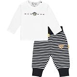 Steiff Baby-Jungen Set Hose+T-Shirt, Navy, 074