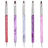 5 Stücke Nagel Kunst Punktierung Stifte Kit Enthalten, Nail Art Dotting Pen Nagelpinsel UV Gel Nagel Acryl Pinsel für gelnägel, Nail Art Liner Nageldesign Kit Nagel Kunst Bü