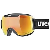 Uvex Unisex – Erwachsene Downhill 2000 CV Skibrille, Black mat/orange-Green, one S
