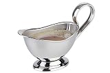 APS Sauciere - Edelstahl, hochglanzpoliert, extra schwere Qualität - Abmessungen: 6 x 13 cm, Höhe: 9 cm, Volumen: 75