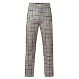 BUZHI Anzughose Herren Chino Hose Karierter Streifen Business Chinohose Straight Bein Schlank Beiläufige Hosen Stretch Streetwear Lange F