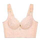 Deirdre Agnes Spitze Long Line BHS für Frauen Drahtfrei Gepolsterte Dessous Sexy Plus Size Unterwäsche Korsett Büstenhalter 44D