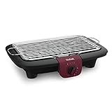 Tefal BG90E5 Easygrill Adjust Elektro- Tischgrill | 2300 Watt | 720 cm² Grillfläche | Einfache Reinigung | Schwarz/ Burg