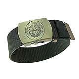 Gravurmanufaktur Hosengürtel Schlosser Stück Davon Handwerk und Zunftzeichen - Textilgürtel 4cm schwarz - Länge 120 cm - kürzb