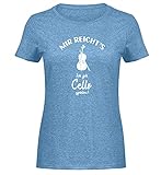 Cello: Ich GEH Cello Spielen - Damen Melange Shirt -L-Heather Sky B