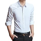 Trachtenhemd Herren Modern Urban Klassisch Business Slim Fit Männer Langarm Herbst Winter Revers Strickjacke Einfarbig Täglich Arbeit Leichtes Bügeln Herren H