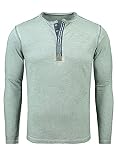 KEY LARGO Casual Stadium Button T-Shirt, Faded Moss (1541), XL