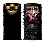 ShopINess 2er-Pack Multifunktions Schlauchschal - Hannibal Lecter + Saw