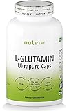 L-GLUTAMIN Kapseln vegan + hochdosiert - 200 Mega Caps - 750mg pure L-Glutamine pro Kapsel - höchste Dosierung - Fitness & Bodybuilding - pflanzlich - Ultrapure ohne Z